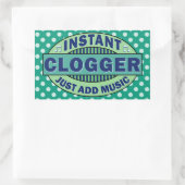 Sticker Rectangulaire Instant Clogger juste ajouter de la musique (Sac)