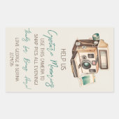 Sticker Rectangulaire Instructions d'utilisation de l'appareil photo jet (Devant)