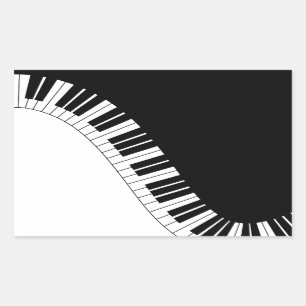 Sticker Rectangulaire Instruments clavier Aziza