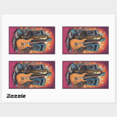 Sticker Rectangulaire Instruments de musique (Feuille)