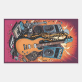 Sticker Rectangulaire Instruments de musique (Devant)