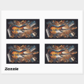 Sticker Rectangulaire Instruments de musique (Feuille)