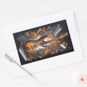 Sticker Rectangulaire Instruments de musique (Enveloppe)