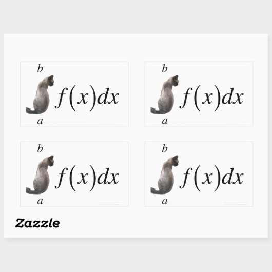 Sticker Rectangulaire Integral cat (Feuille)