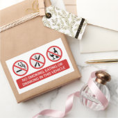 Sticker Rectangulaire Interdiction de fumer, de manger et de boire (Cadeaux)