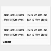 Sticker Rectangulaire Interdire 5G de l'autocollant spatial (Feuille)