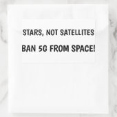Sticker Rectangulaire Interdire 5G de l'autocollant spatial (Sac)