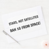 Sticker Rectangulaire Interdire 5G de l'autocollant spatial (Enveloppe)