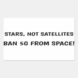 Sticker Rectangulaire Interdire 5G de l'autocollant spatial
