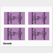 Sticker rectangulaire interdit par Djembes (Feuille)