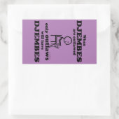 Sticker rectangulaire interdit par Djembes (Sac)