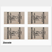 Sticker rectangulaire interdit par les claviers (Feuille)