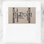 Sticker rectangulaire interdit par les claviers (Sac)