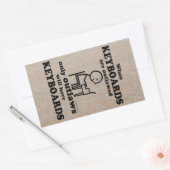 Sticker rectangulaire interdit par les claviers (Enveloppe)