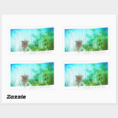 Sticker Rectangulaire intérieur de noël (Feuille)