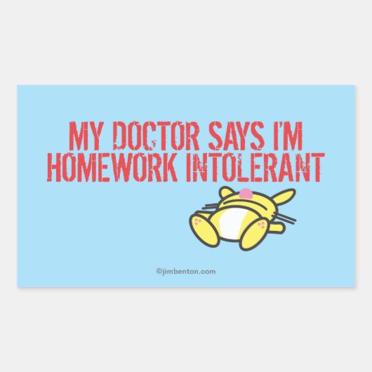 Sticker Rectangulaire Intollerant (Devant)