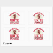 Sticker Rectangulaire Introverties Unite (Feuille)
