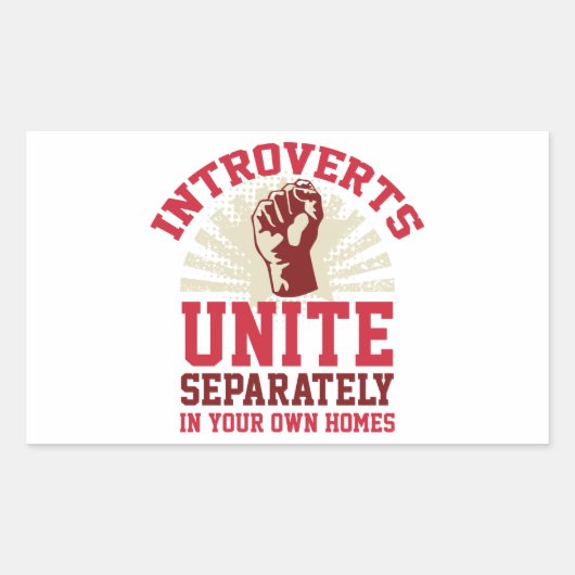 Sticker Rectangulaire Introverties Unite (Devant)