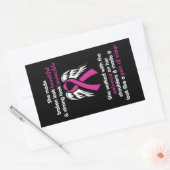 Sticker Rectangulaire Invincible/Son...Cancer du sein (Enveloppe)