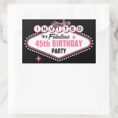 Sticker Rectangulaire Invitation rose de Las Vegas (Sac)