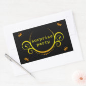 Sticker Rectangulaire invitation surprise élégante (Enveloppe)