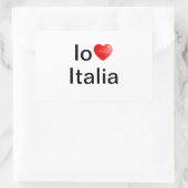 Sticker Rectangulaire Io amo Italia (Sac)