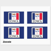 Sticker Rectangulaire Iowa (Feuille)