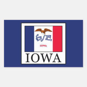 Sticker Rectangulaire Iowa