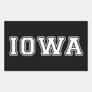 Sticker Rectangulaire Iowa