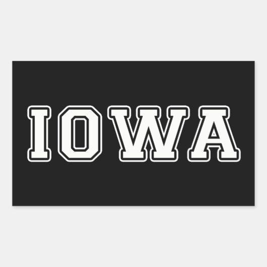 Sticker Rectangulaire Iowa (Devant)