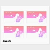 Sticker Rectangulaire IPANEMA Hibiscus Blue Sky Rectangle (Feuille)