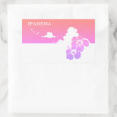 Sticker Rectangulaire IPANEMA Hibiscus Blue Sky Rectangle (Sac)