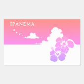 Sticker Rectangulaire IPANEMA Hibiscus Blue Sky Rectangle (Devant)