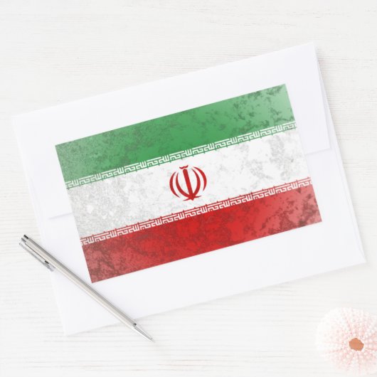Sticker Rectangulaire Iran (Enveloppe)