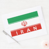Sticker Rectangulaire iran nom du symbole du pays (Enveloppe)