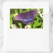 Sticker Rectangulaire Iridescente Bleu violet avec ailes de papillon noi (Sac)