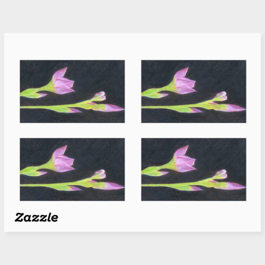 Sticker Rectangulaire Iris (Feuille)