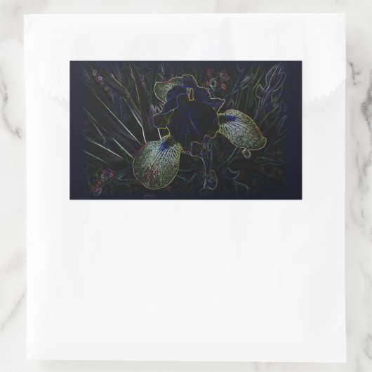 Sticker Rectangulaire Iris brillant (Sac)