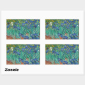 Sticker Rectangulaire Iris de Vincent van Gogh (Feuille)