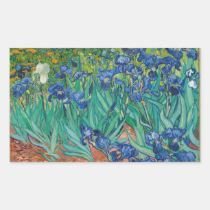 Sticker Rectangulaire Iris de Vincent van Gogh
