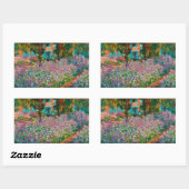 Sticker Rectangulaire Iris Jardin Monet Giverny fleurs (Feuille)