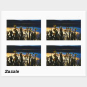 Sticker Rectangulaire Iris jaunes sur la rive du lac Arrowhead (Feuille)