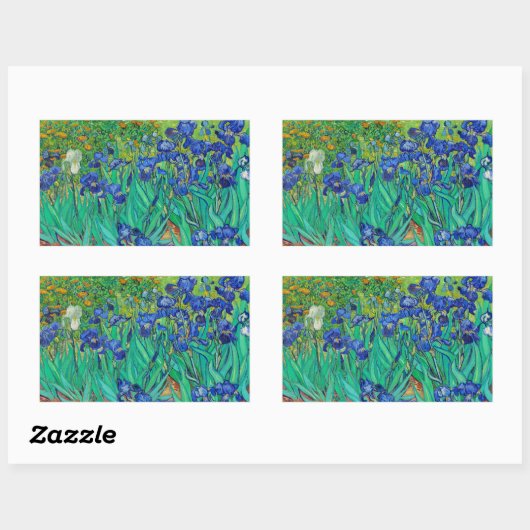 Sticker Rectangulaire Irises (Feuille)