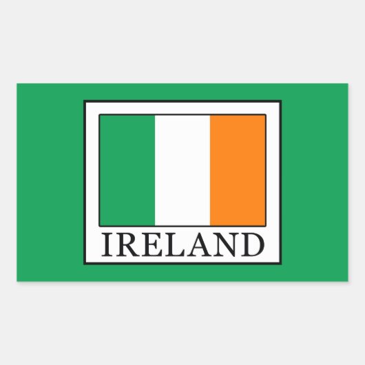 Sticker Rectangulaire Irlande (Devant)