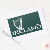 Sticker Rectangulaire Irlande Harp Design, Irish Harp (Enveloppe)