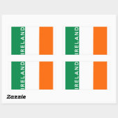 Sticker Rectangulaire irlande pays symbole nom (Feuille)