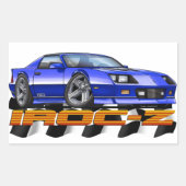 Sticker Rectangulaire IROC Bleu Z (Devant)