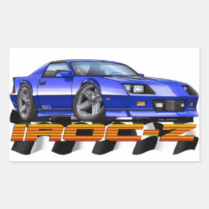 Sticker Rectangulaire IROC Bleu Z