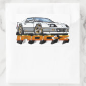 Sticker Rectangulaire IROC Z Blanc (Sac)