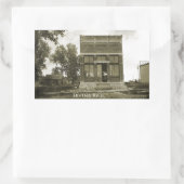 STICKER RECTANGULAIRE IRVING KANSAS POST OFFICE PHOTO MARSHALL COUNT KS (Sac)